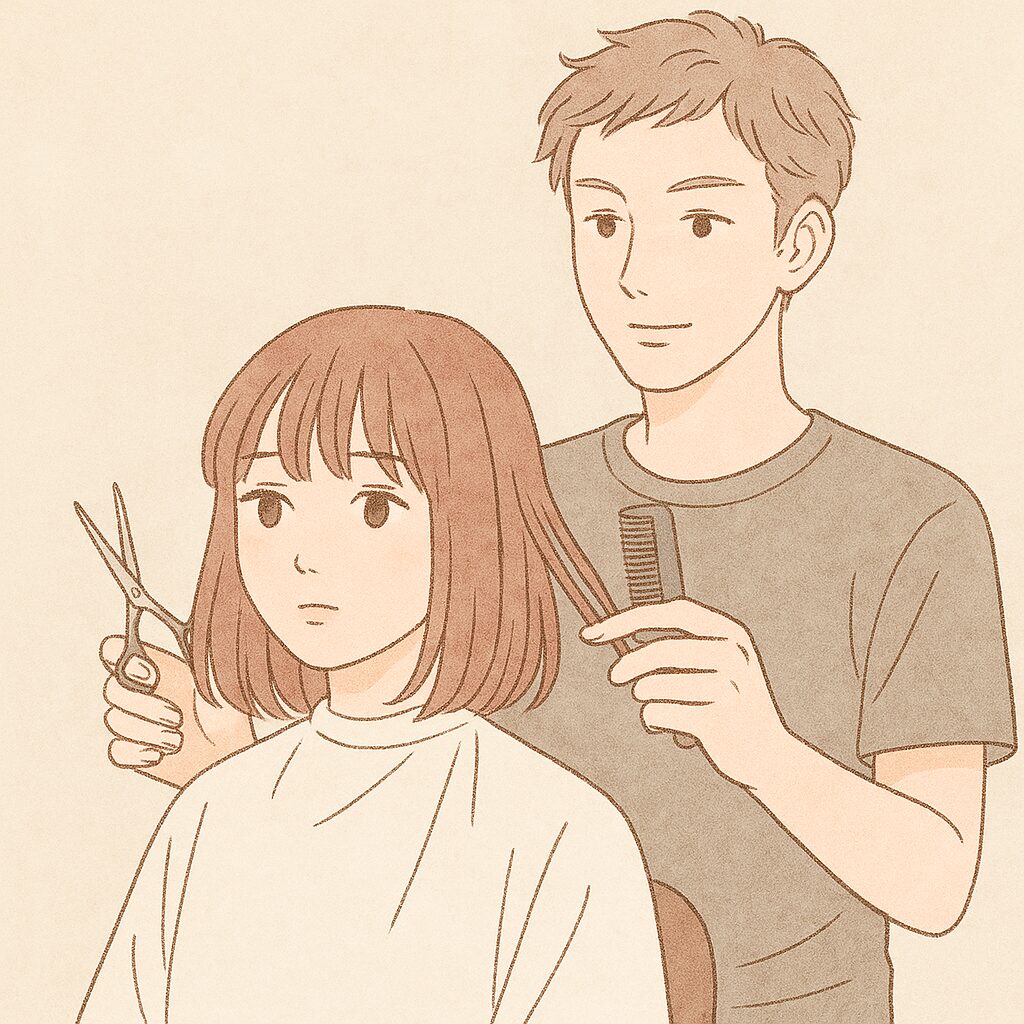 失恋して髪を切りたくなった女性