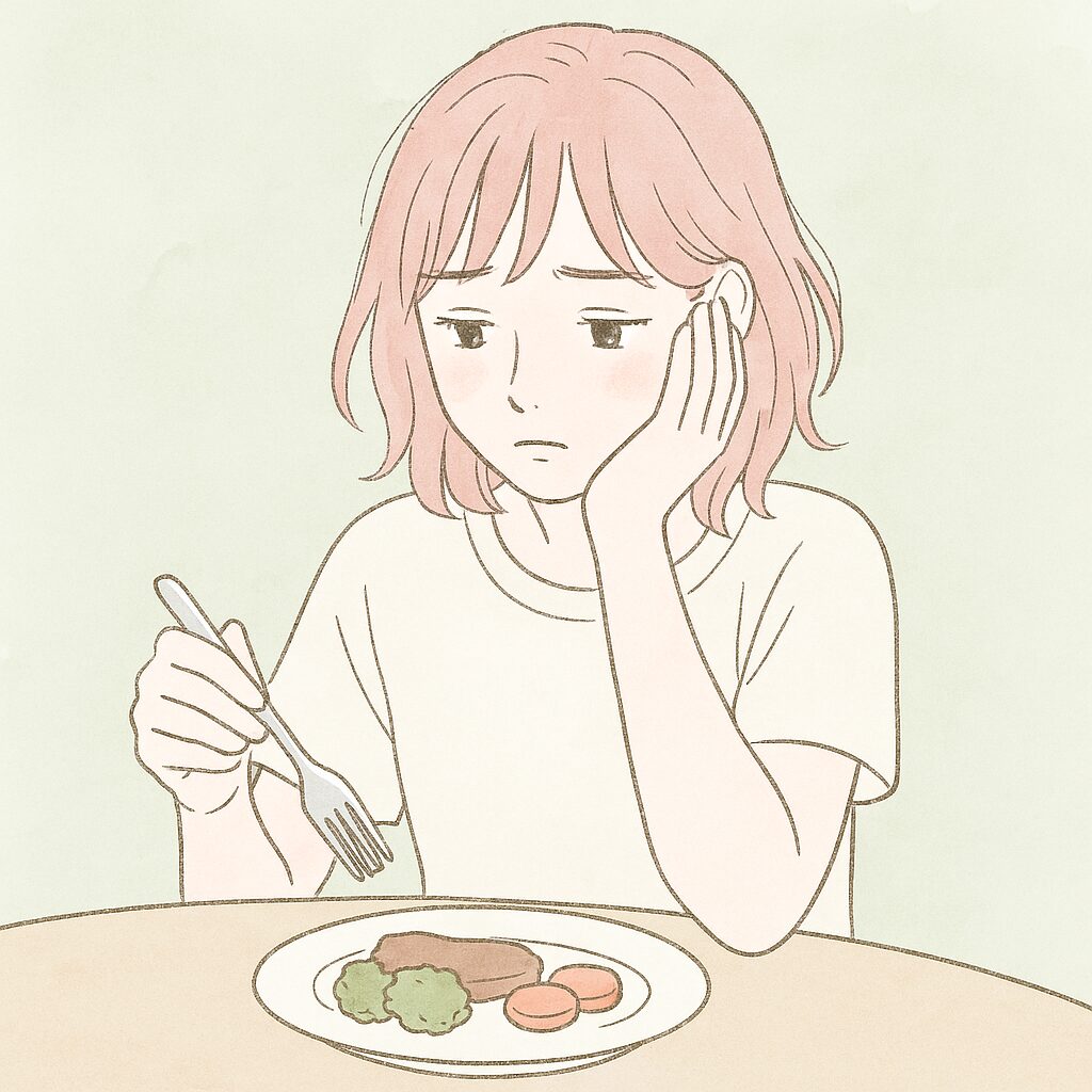 失恋でご飯が食べられない女性