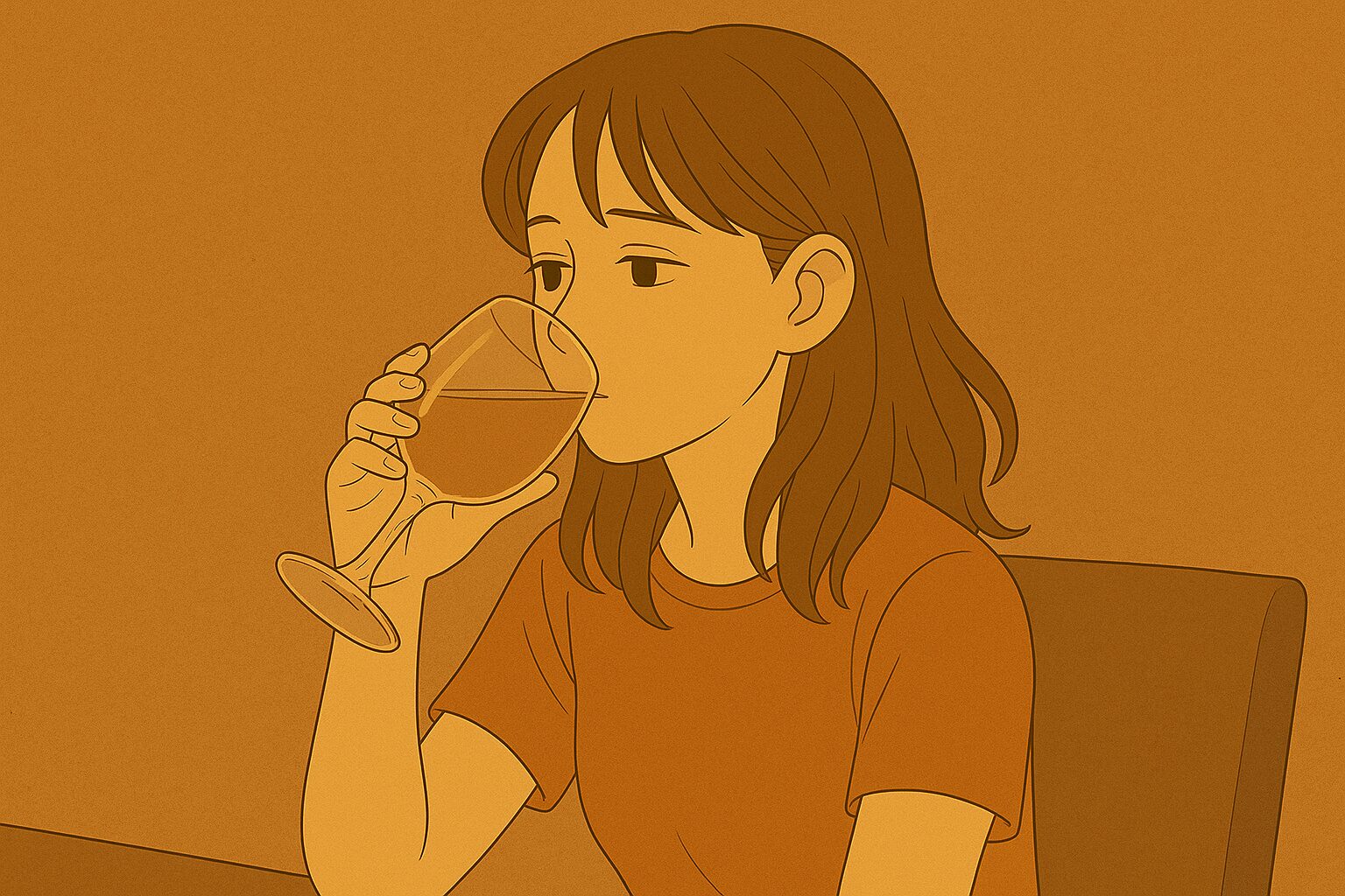 お酒を飲む女性