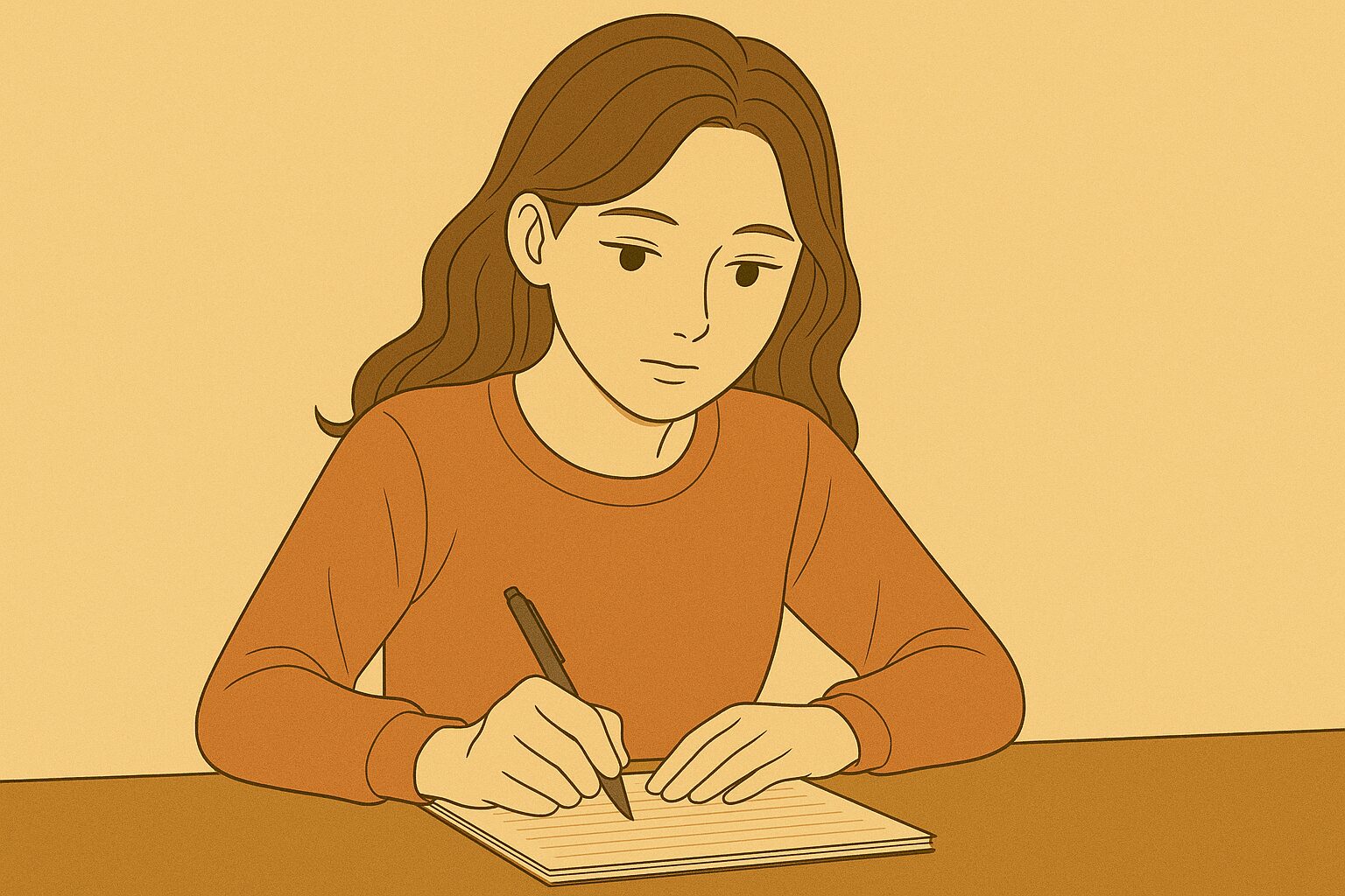 浮気の証拠をメモする女子