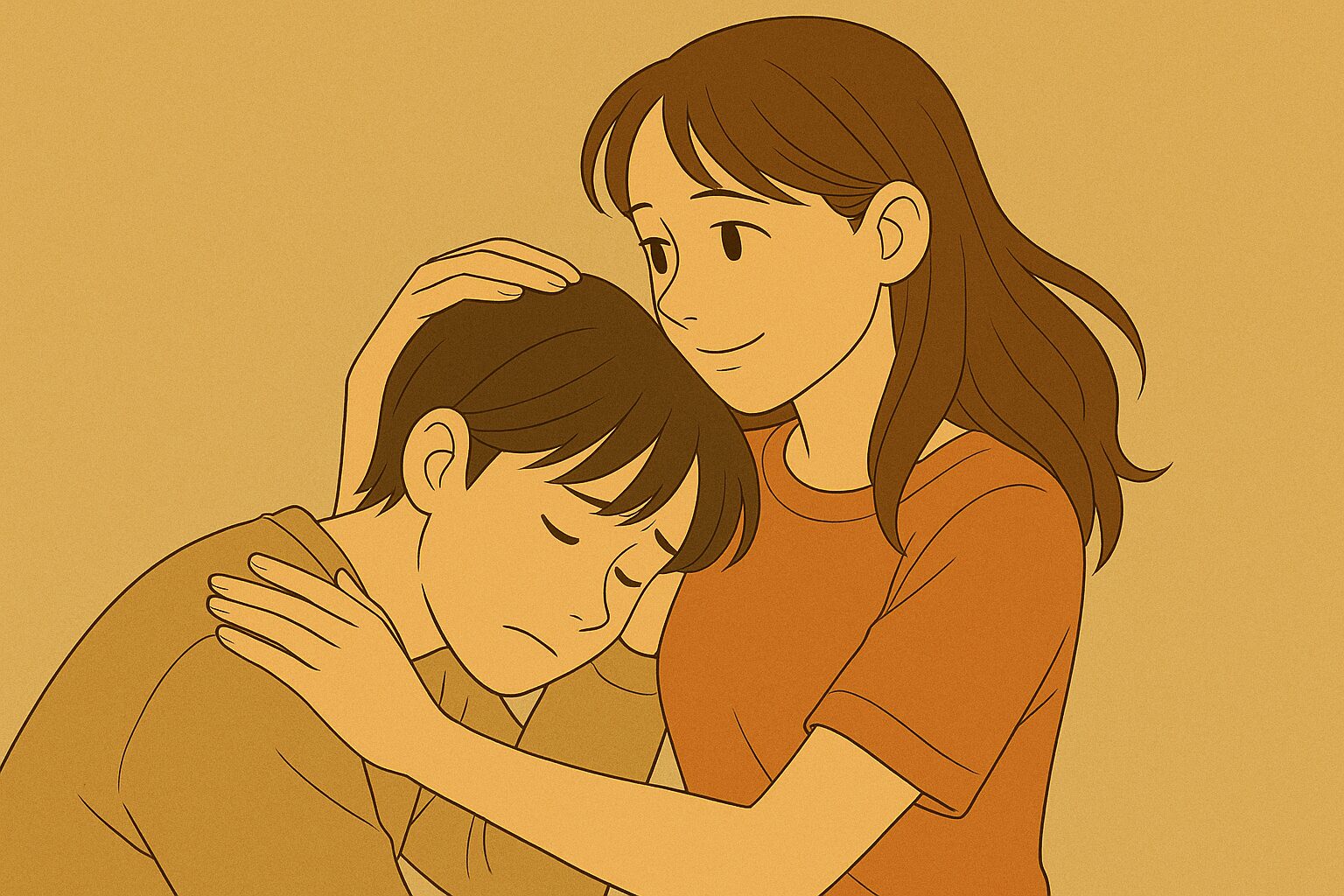 甘えてくる彼氏と女性