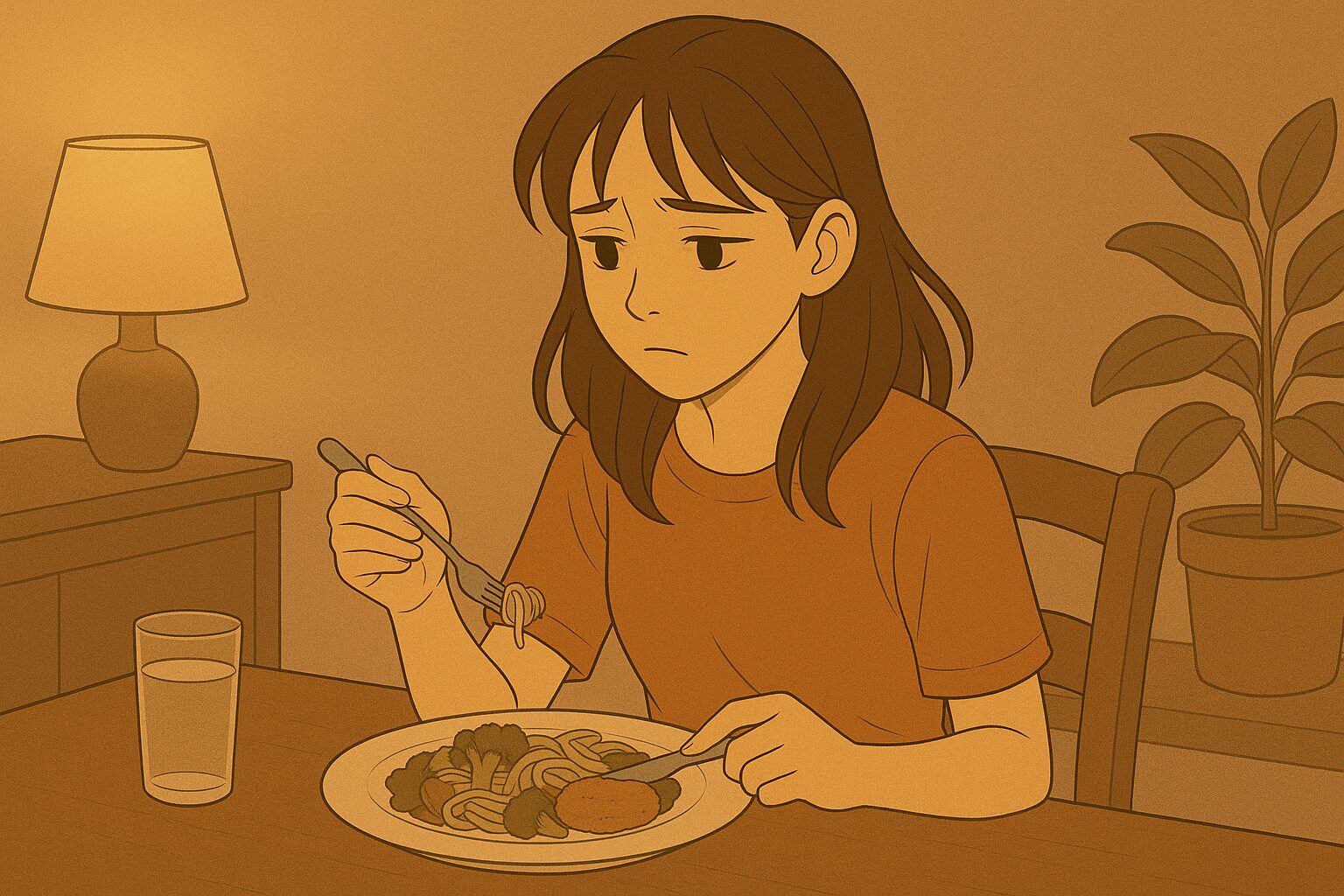 食欲が進まない女性